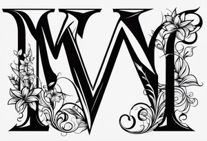 Small Letter m tattoo idea