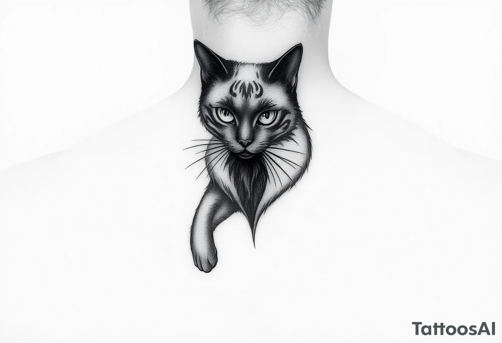black cat tattoo idea