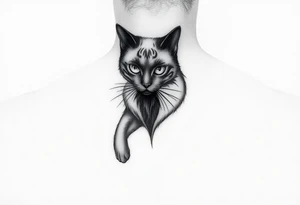 black cat tattoo idea