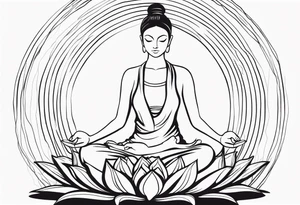 Lotus sitting position,meditating pose, silhuette tattoo idea
