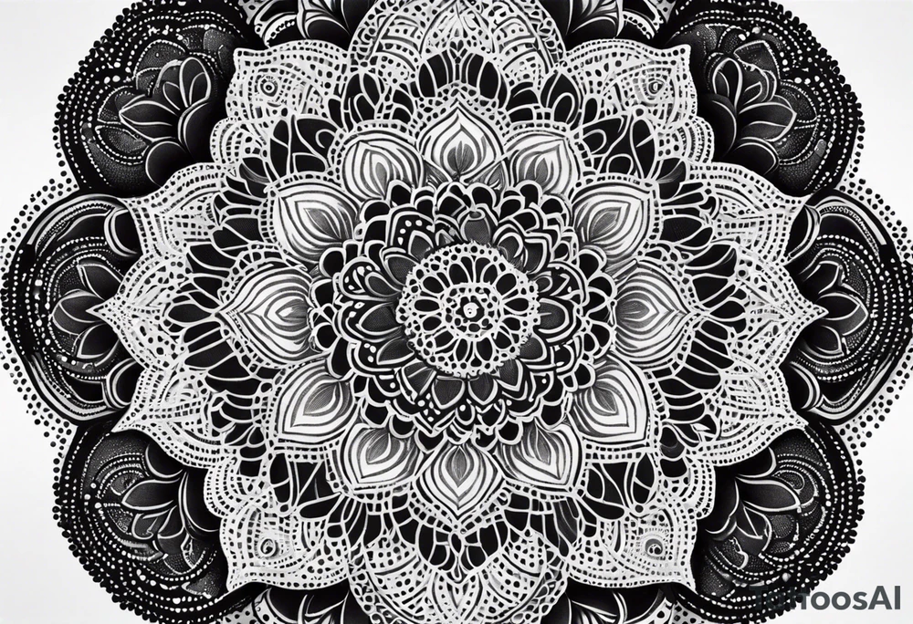 Lace and mandala tattoo idea