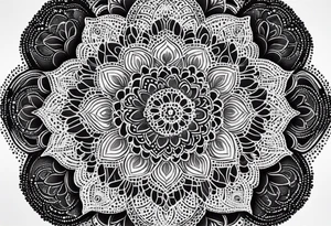 Lace and mandala tattoo idea