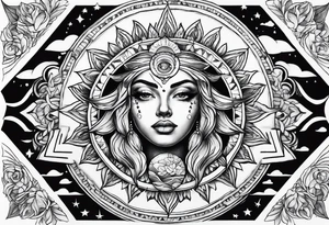 Sky sun tattoo idea