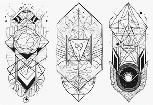 minimalistični tattoo okoli noge v dizajnu vejice z perlami pod katerim visijo tri črke in to črka E, V in A tattoo idea