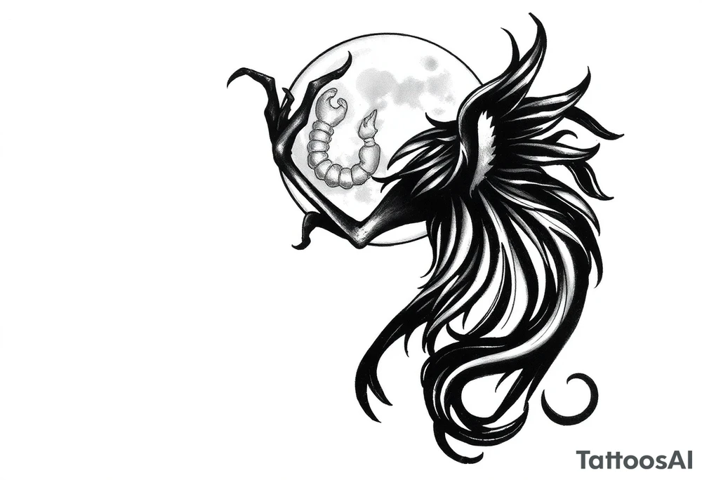 clef,
Zodiac sign Aquarius with ascendant Taurus and Scorpio in the moon tattoo idea