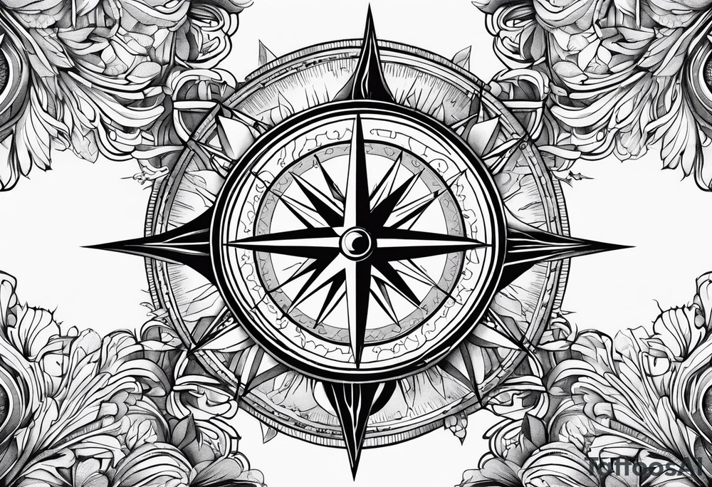 Nautical compass tattoo idea