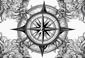 Nautical compass tattoo idea