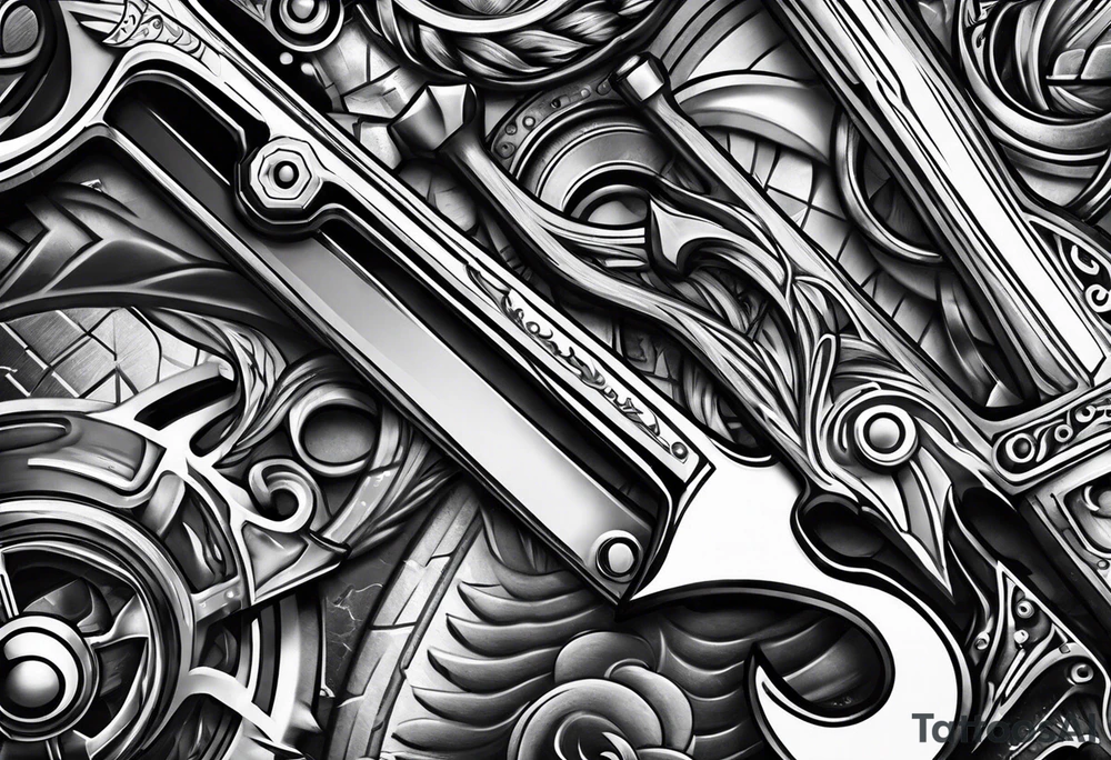 a wrench tattoo idea