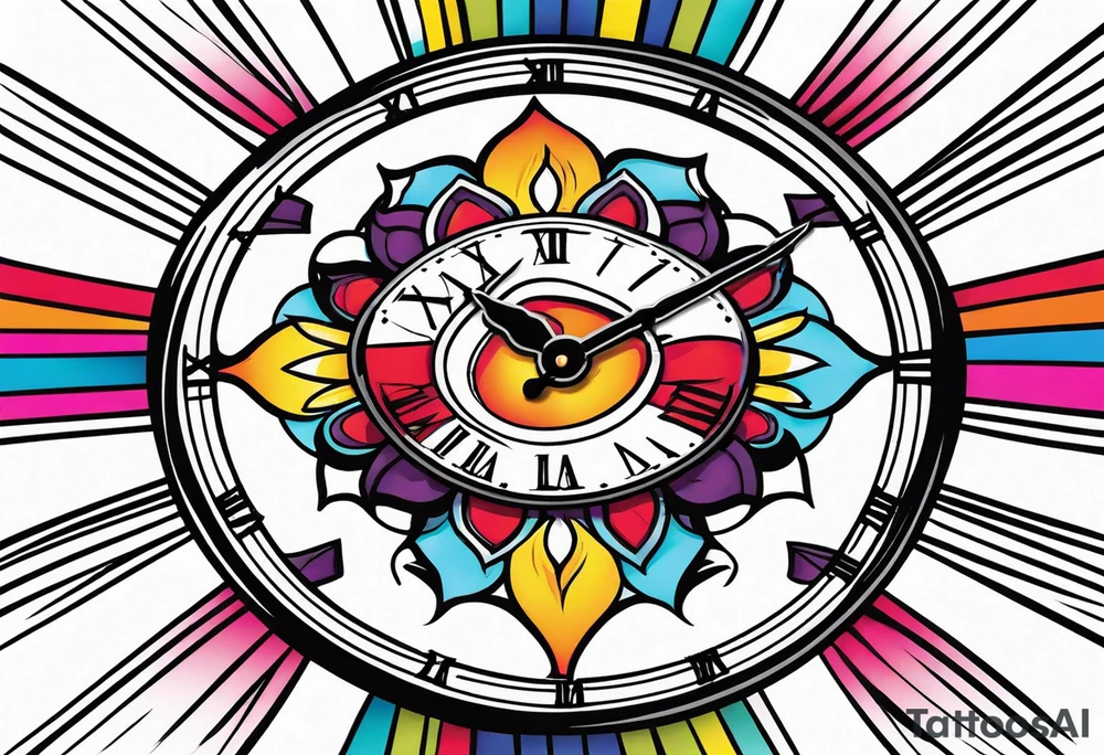 Salvatore Dahlia clock tattoo idea