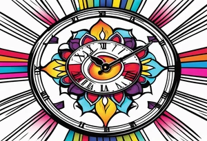 Salvatore Dahlia clock tattoo idea