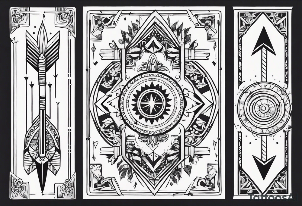 Vintage Arrow: Ornate designs with retro elements tattoo idea