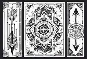 Vintage Arrow: Ornate designs with retro elements tattoo idea