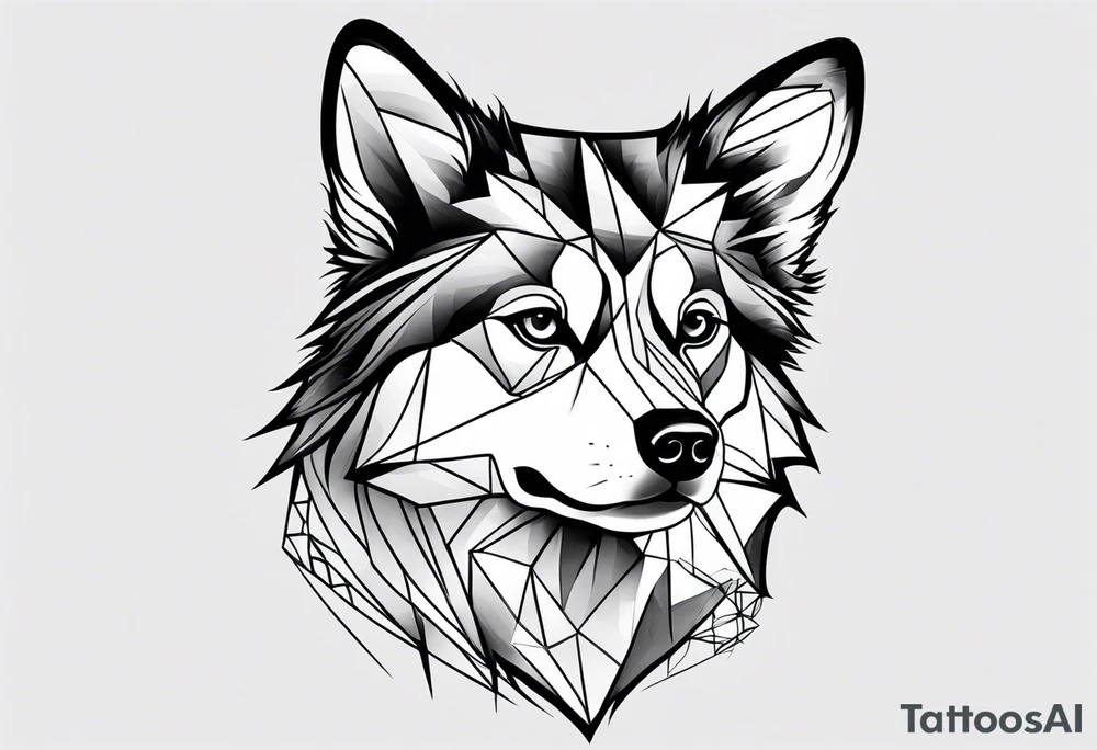 Balck and white pomski on legs tattoo idea