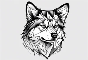 Balck and white pomski on legs tattoo idea