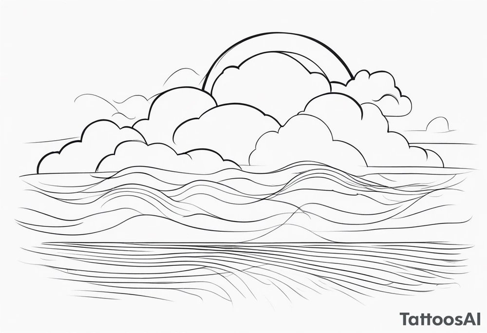wispy clouds tattoo idea