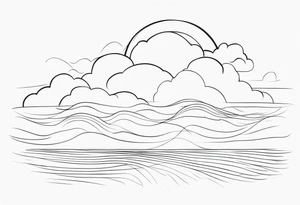 wispy clouds tattoo idea