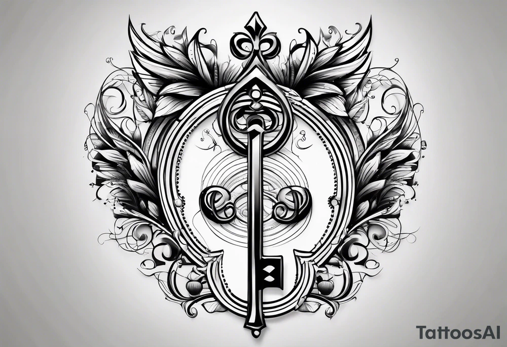 Treble key tattoo idea