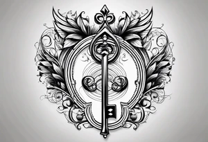 Treble key tattoo idea