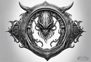 vel'koz backpiece with an alien spine tattoo idea