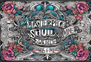 Script lettering saying"What ever our souls are made of, his and mine are the same" tattoo idea