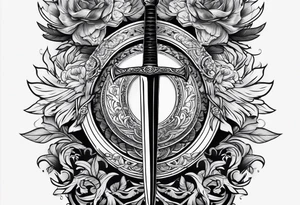 back sword tattoo tattoo idea