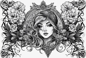 between chest tattoo tattoo idea