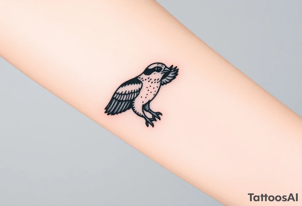 Nighthawk bird tattoo idea