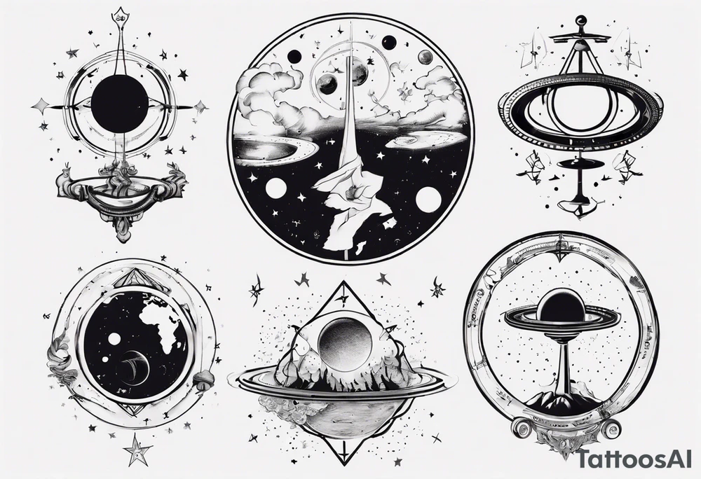 Astronomy, planet, zofiac, libra tattoo idea