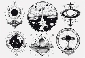 Astronomy, planet, zofiac, libra tattoo idea