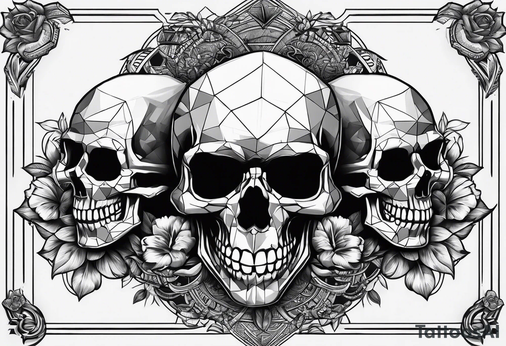 Skull Hear no evil, speak no evil, see no evil tattoo idea