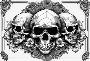 Skull Hear no evil, speak no evil, see no evil tattoo idea