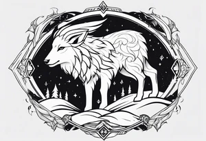 kindred league of legends. lamb and wolf tattoo idea