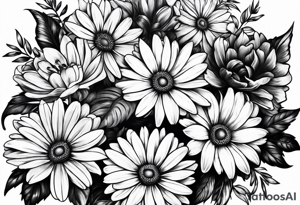3 daisys tattoo idea