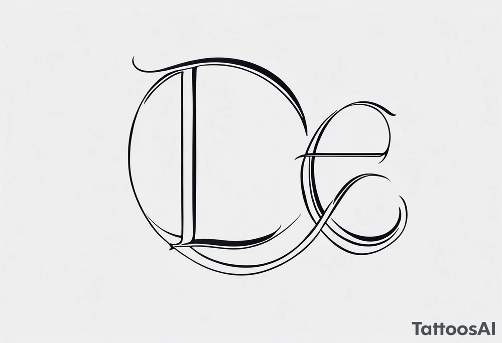 A minimalist tattoo that incorporates the letter E tattoo idea