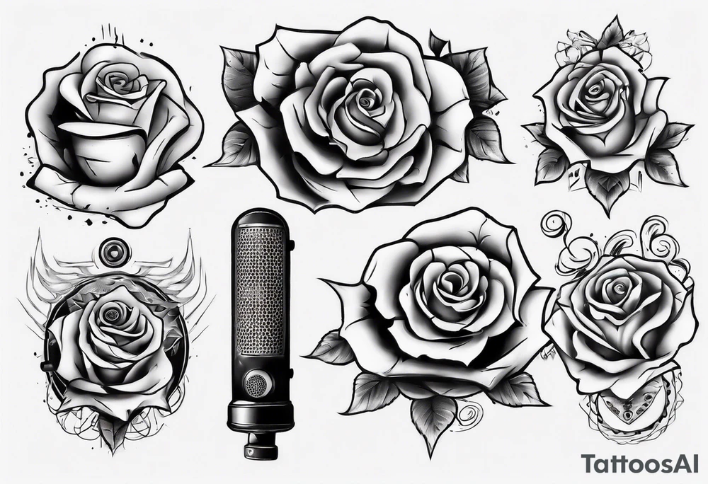 speaker rose tattoo idea