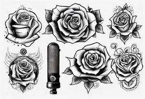 speaker rose tattoo idea