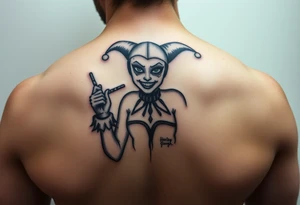 Property of Jray tag, Harley Quinn style, dark tattoo idea