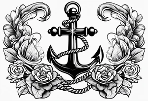 Anchor and cross tattoo idea