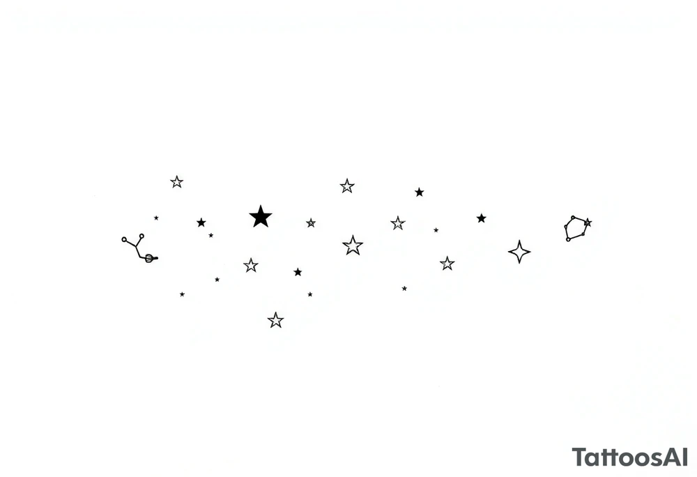 Constellations and star signs tattoo idea