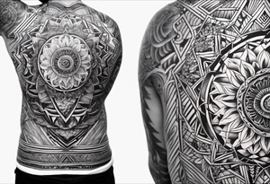 back tattoo covering the whole back drawing tattoo idea