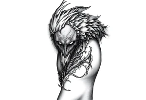 i want a super unqiue looking number thats looking brooding and mysterious tattoo idea