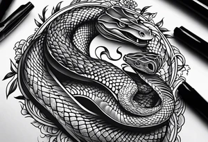 Snake black tattoo idea
