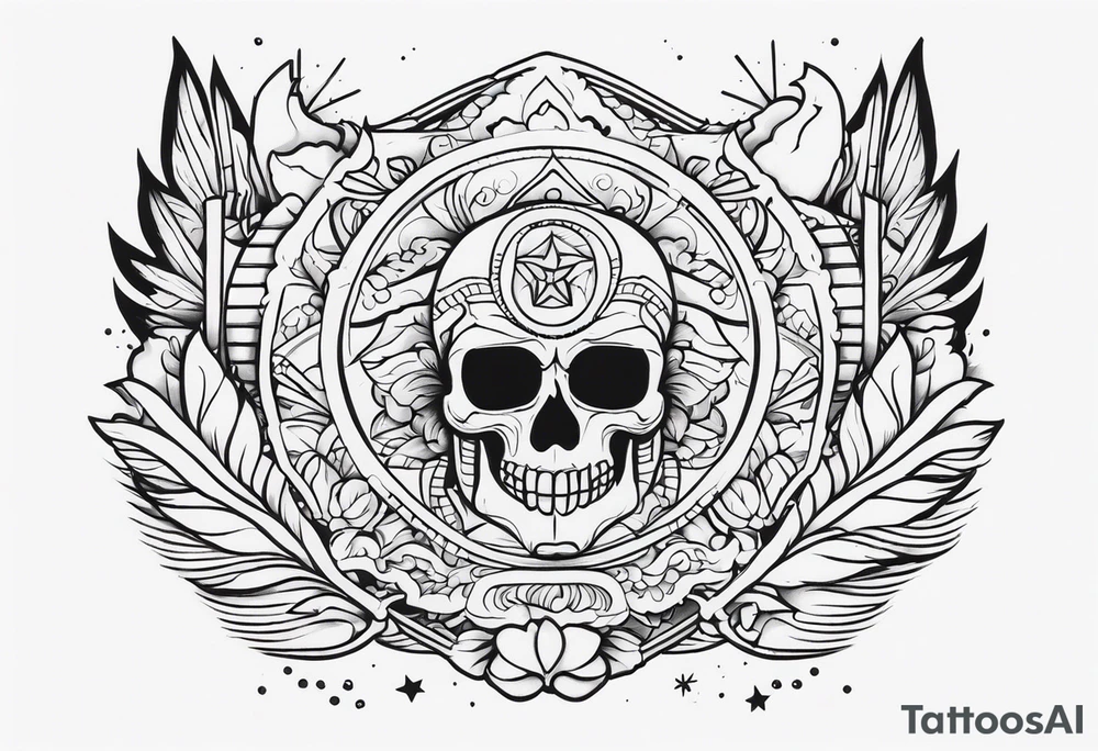 Unique Vintage American traditional tattoo idea