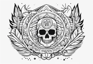 Unique Vintage American traditional tattoo idea