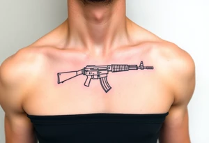ak 47 silhouette tattoo idea