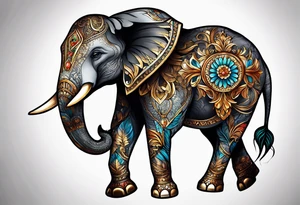 winged elephant tattoo idea