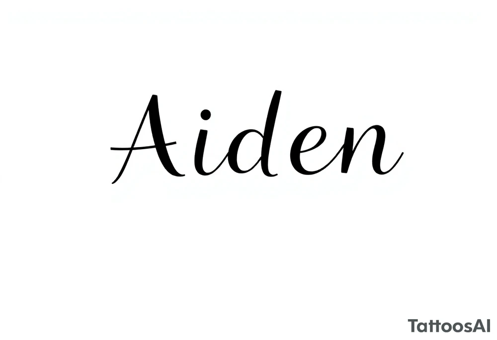 The name Aiden for my husband and love tattoo idea