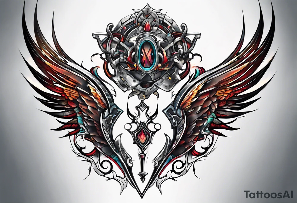 Biomechanicsl leg tattoo idea