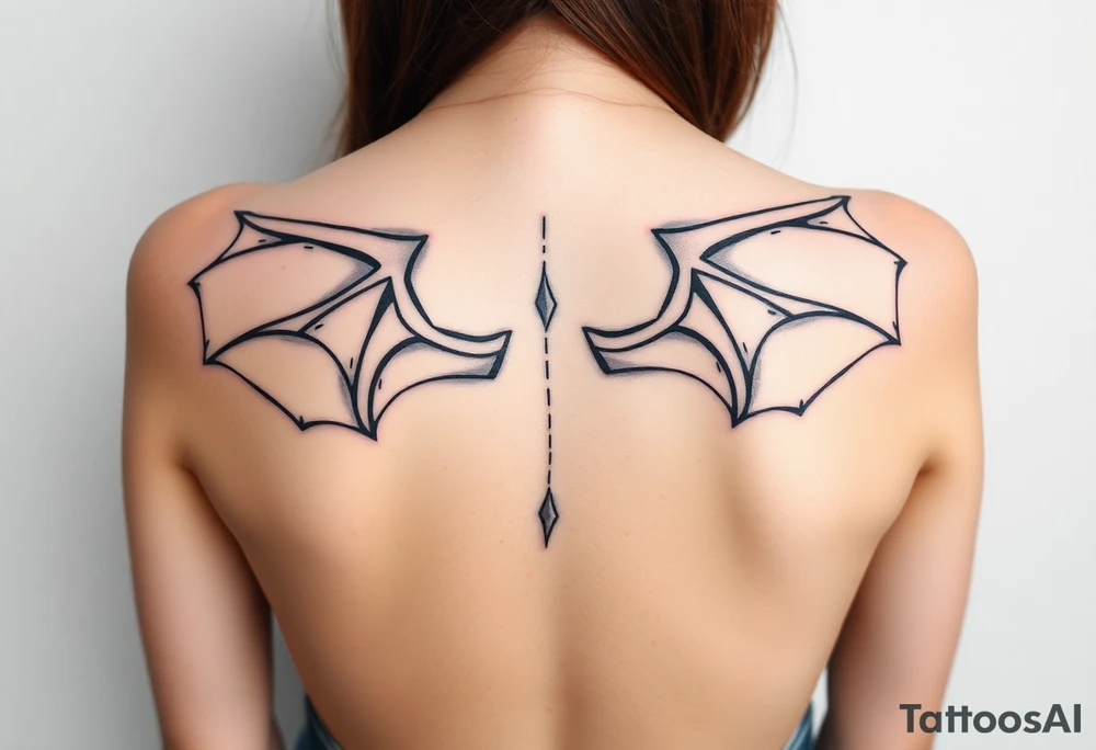 Dragon wings tattoo idea