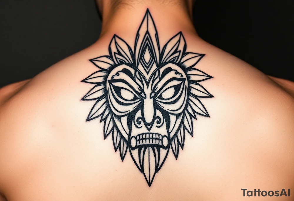 african mask tattoo idea